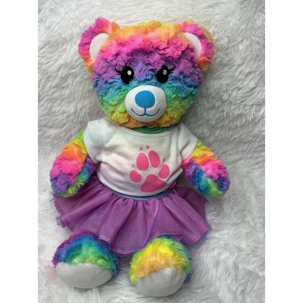 build a‎ bear rainbow Bear With Outfit No Shoes No Sound